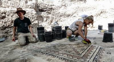 Житель Сирии нашел в своём саду древнюю мозаику