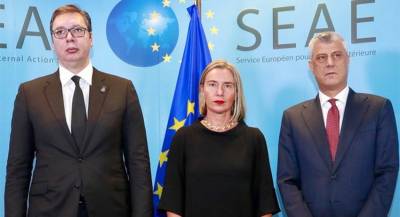 Главы Сербии и Косово повздорили в Брюсселе